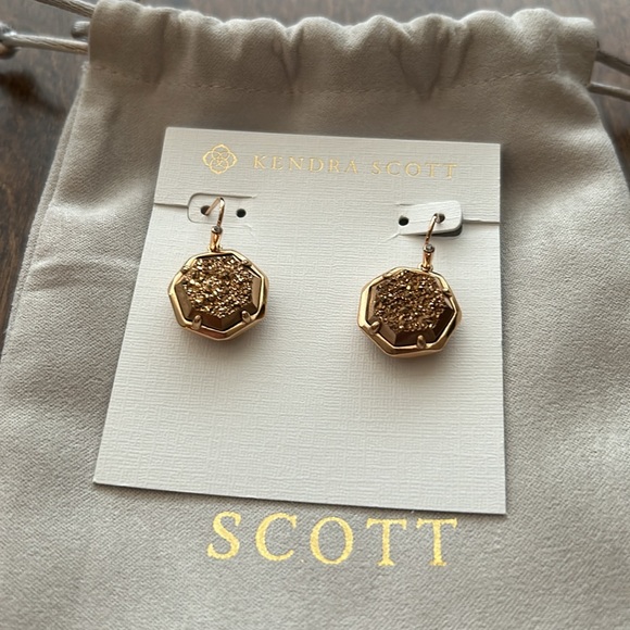 Kendra Scott Rose Gold Drusy Earrings - Picture 9 of 9